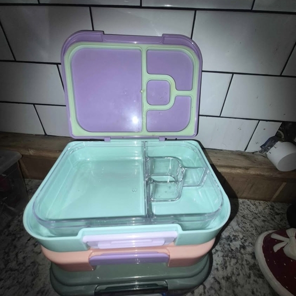 Colorful Stackable Lunch Box Set - Picture 2 of 2